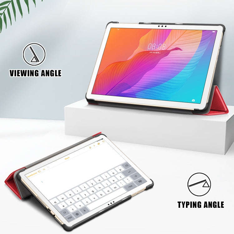 For Huawei Enjoy Tablet 2 10.1 inch / Honor Pad 6 10.1 inch Solid Color Horizontal Flip Leather C...