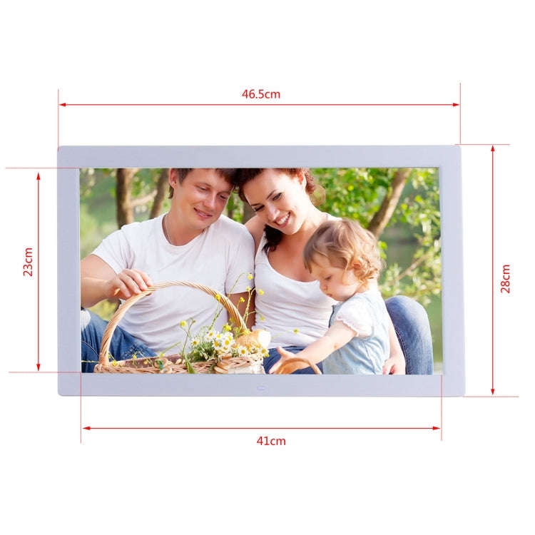 18.5 inch IPS Screen Digital Photo Frame, Plug Type:US Plug(White)