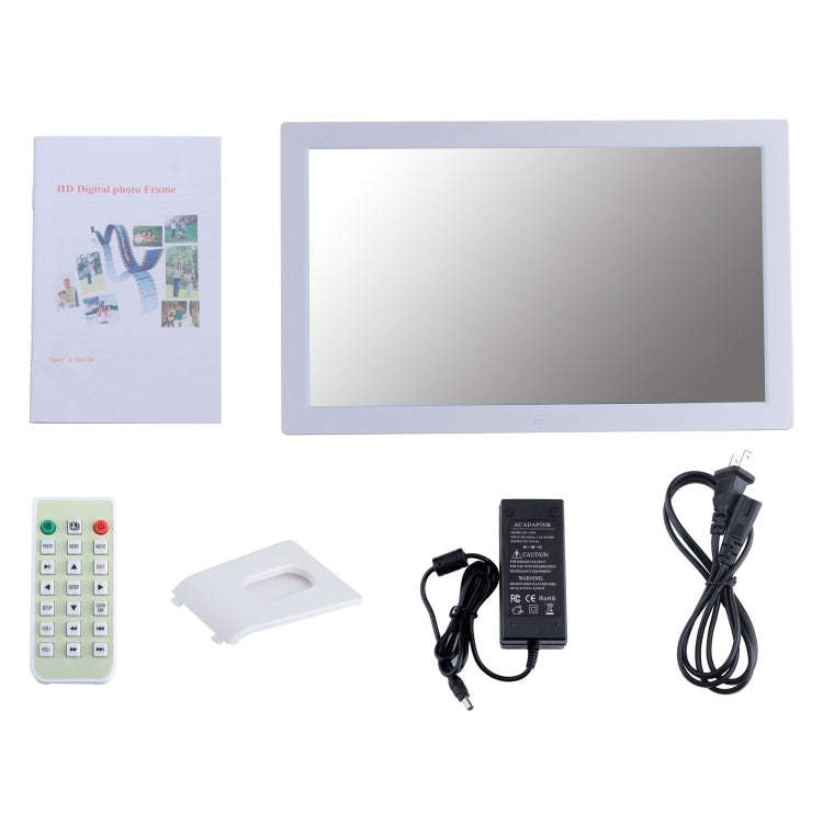 18.5 inch IPS Screen Digital Photo Frame, Plug Type:US Plug(White)
