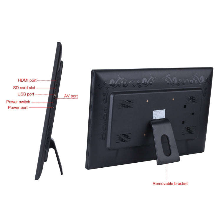 23.6 inch LED Screen Digital Photo Frame, Plug Type:EU Plug(Black)