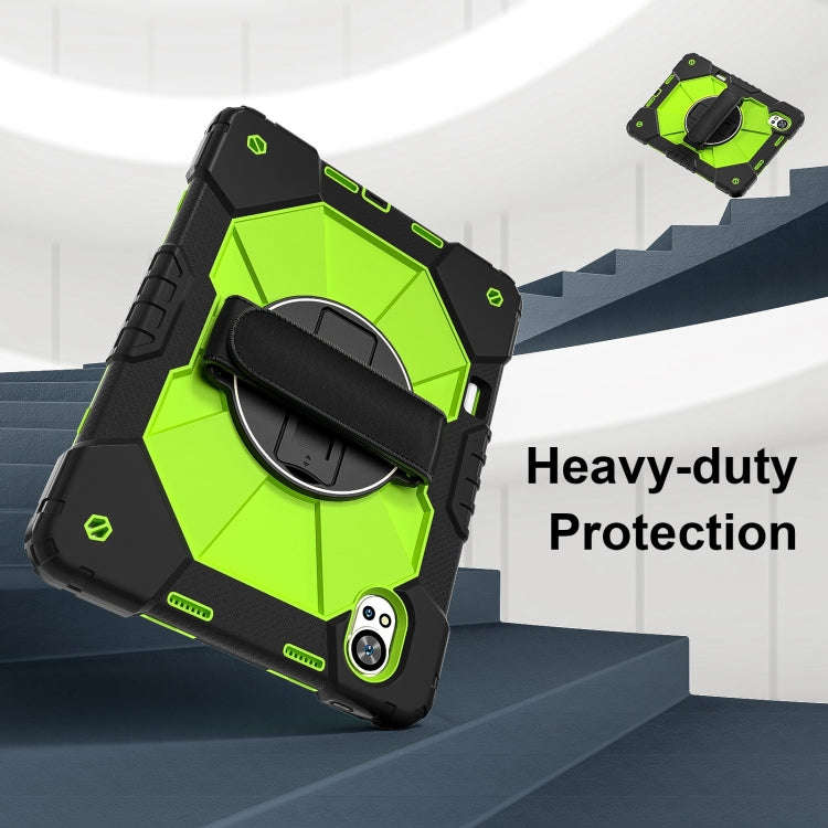 For Huawei MatePad Air 12 2024 Contrast Color Robot Silicone Hybrid PC Tablet Case(Black Yellow G...