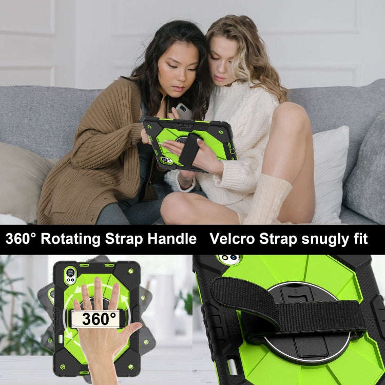 For Huawei MatePad Air 12 2024 Contrast Color Robot Silicone Hybrid PC Tablet Case(Black Yellow G...