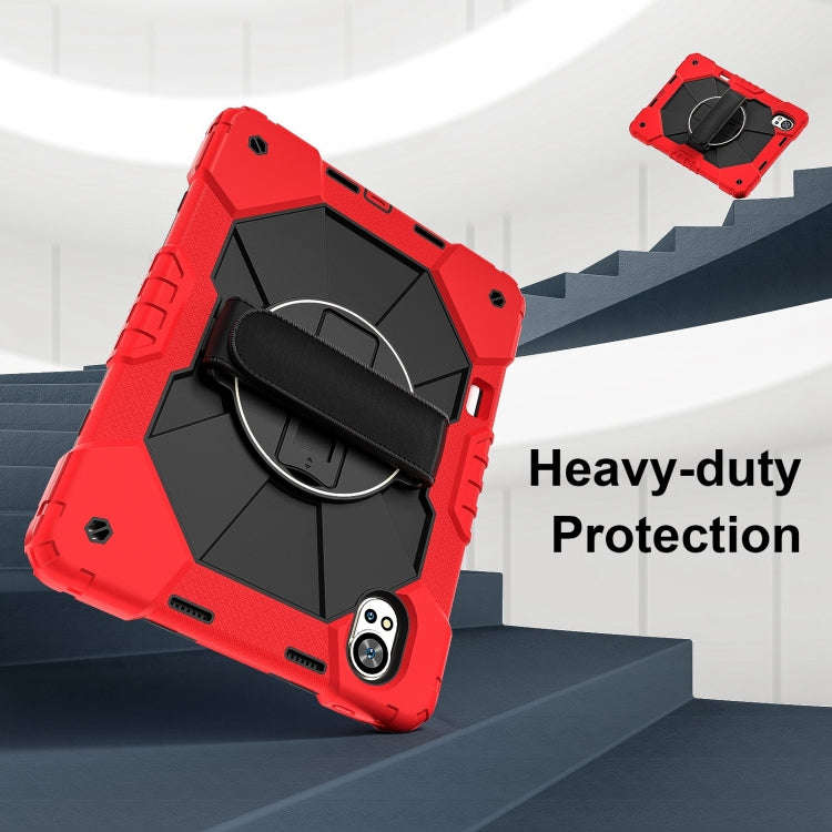 For Huawei MatePad Air 12 2024 Contrast Color Robot Silicone Hybrid PC Tablet Case(Red Black)