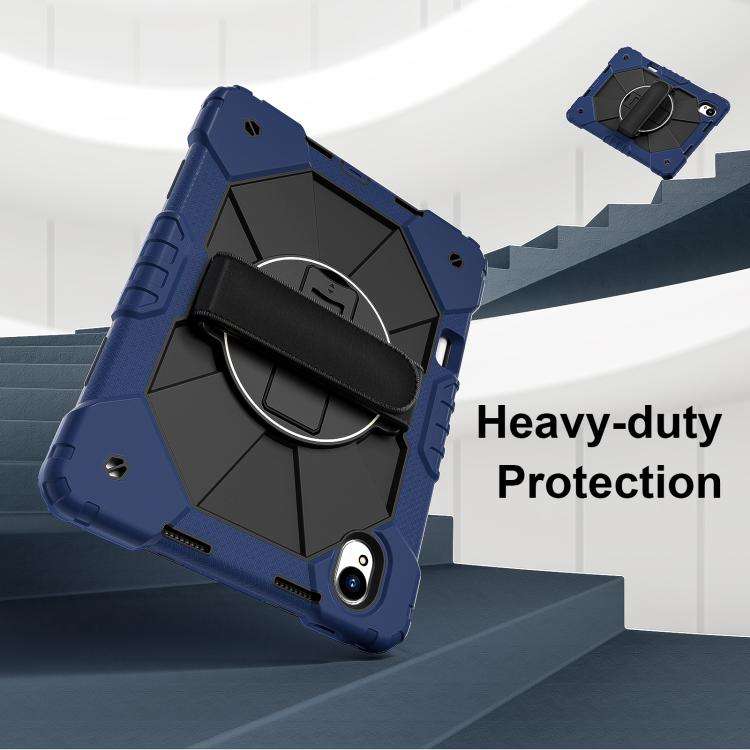 For Huawei MatePad 11.5 S Contrast Color Robot Silicone Hybrid PC Tablet Case(Navy Black)