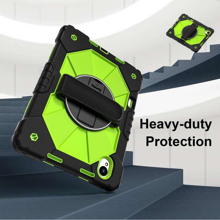 For Huawei MatePad 11.5 S Contrast Color Robot Silicone Hybrid PC Tablet Case(Black Yellow Green)