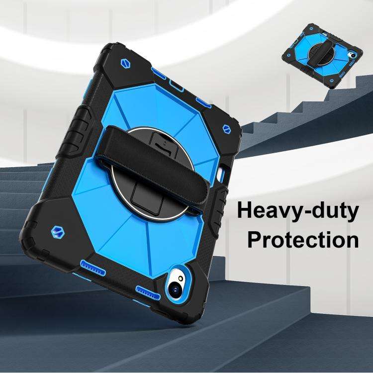 For Huawei MatePad 11.5 S Contrast Color Robot Silicone Hybrid PC Tablet Case(Black Blue)