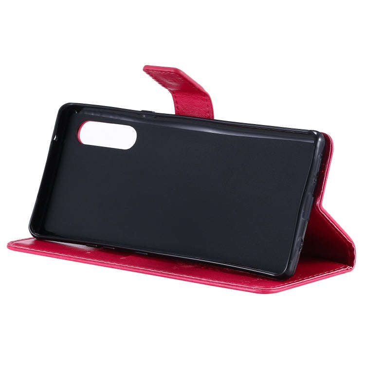 For LG G9 Tree & Cat Embossed Pattern Horizontal Flip Leather Case with Holder & Card Slots & Wal...