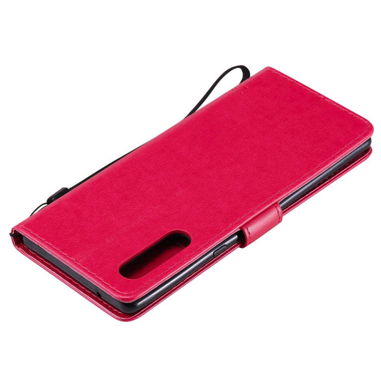 For LG G9 Tree & Cat Embossed Pattern Horizontal Flip Leather Case with Holder & Card Slots & Wal...