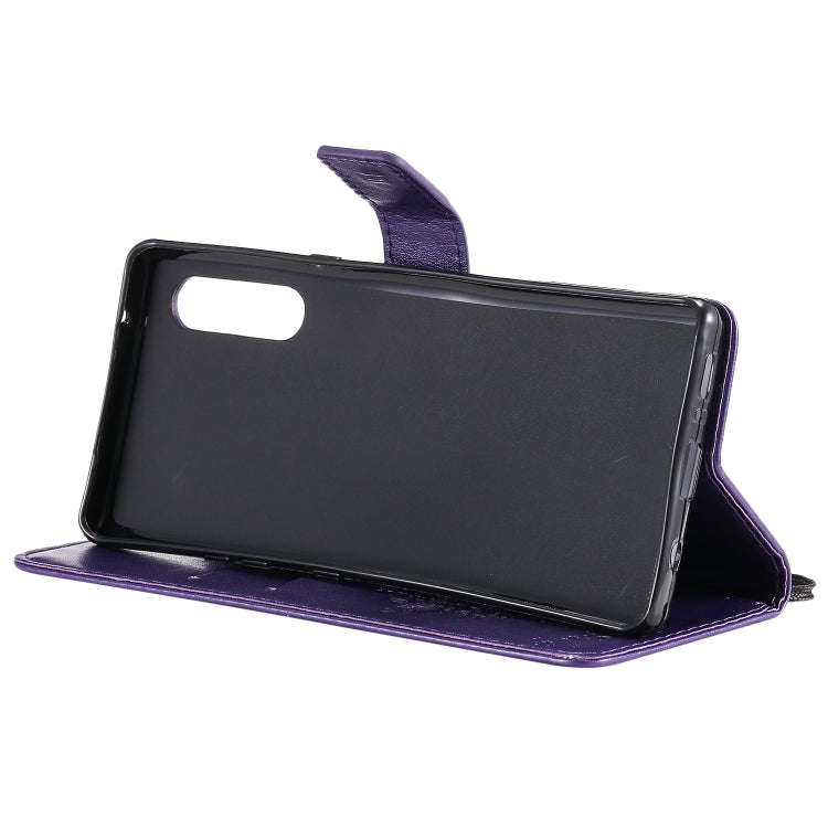 For LG G9 Tree & Cat Embossed Pattern Horizontal Flip Leather Case with Holder & Card Slots & Wal...