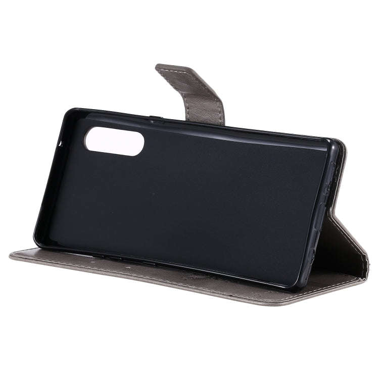 For LG G9 Tree & Cat Embossed Pattern Horizontal Flip Leather Case with Holder & Card Slots & Wal...