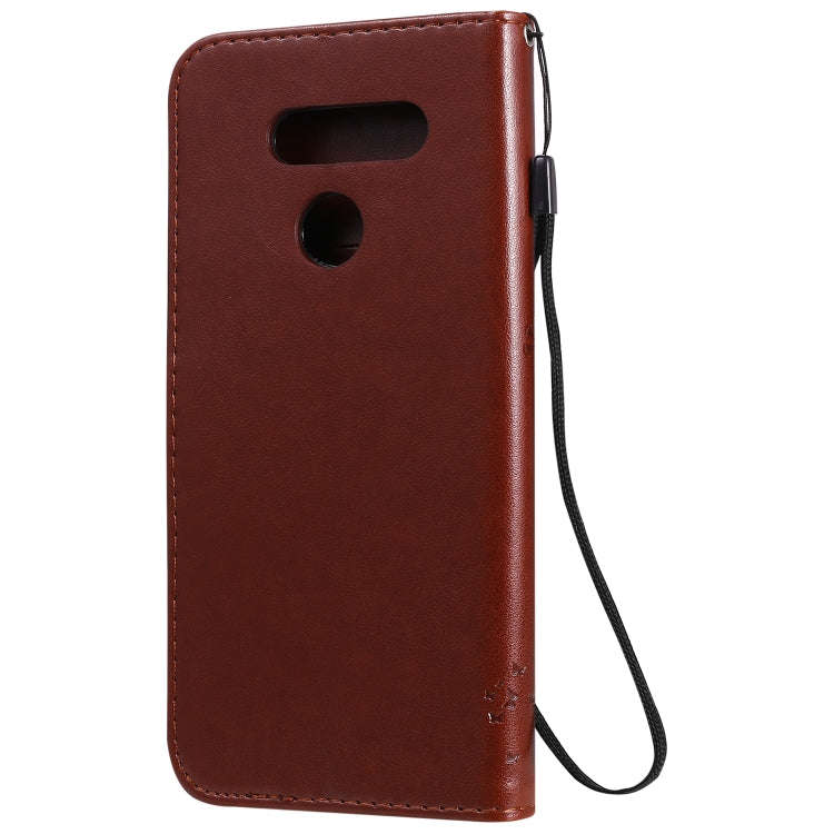 For LG K41S / K51S Tree & Cat Embossed Pattern Horizontal Flip Leather Case with Holder & Card Sl...