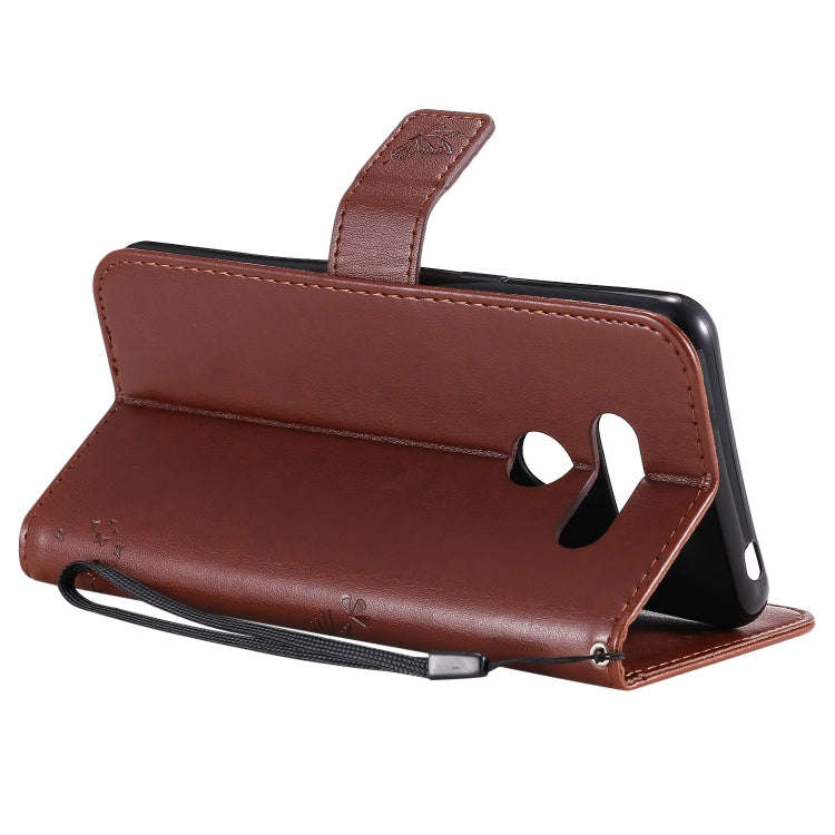 For LG K41S / K51S Tree & Cat Embossed Pattern Horizontal Flip Leather Case with Holder & Card Sl...