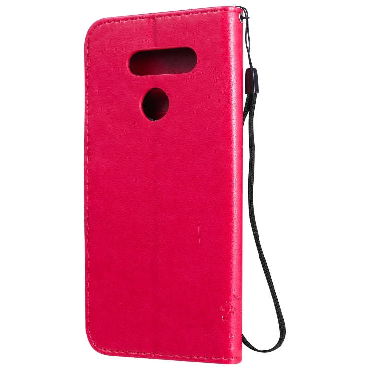 For LG K41S / K51S Tree & Cat Embossed Pattern Horizontal Flip Leather Case with Holder & Card Sl...