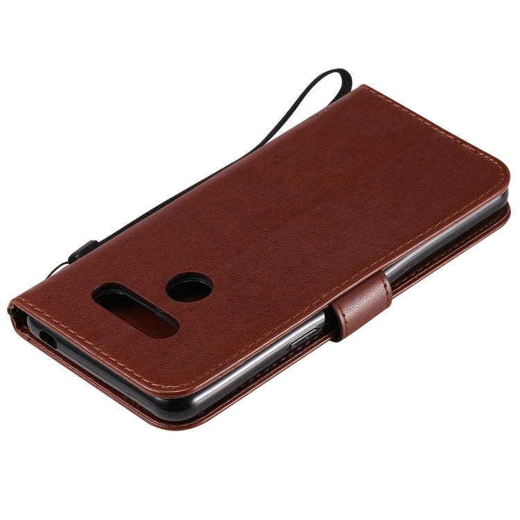 For LG K50S Tree & Cat Embossed Pattern Horizontal Flip Leather Case with Holder & Card Slots & W...
