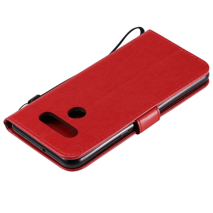For LG K51 Tree & Cat Embossed Pattern Horizontal Flip Leather Case with Holder & Card Slots & Wa...