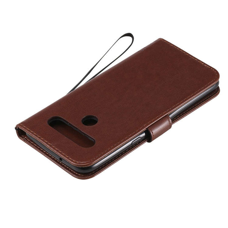 For LG K61 Tree & Cat Embossed Pattern Horizontal Flip Leather Case with Holder & Card Slots & Wa...