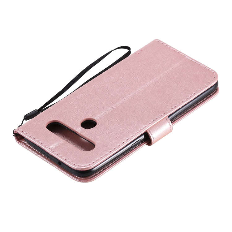 For LG K61 Tree & Cat Embossed Pattern Horizontal Flip Leather Case with Holder & Card Slots & Wa...