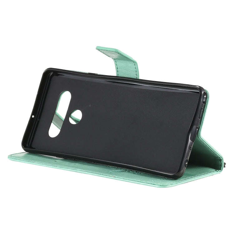 For LG Stylo 6 Tree & Cat Embossed Pattern Horizontal Flip Leather Case with Holder & Card Slots ...