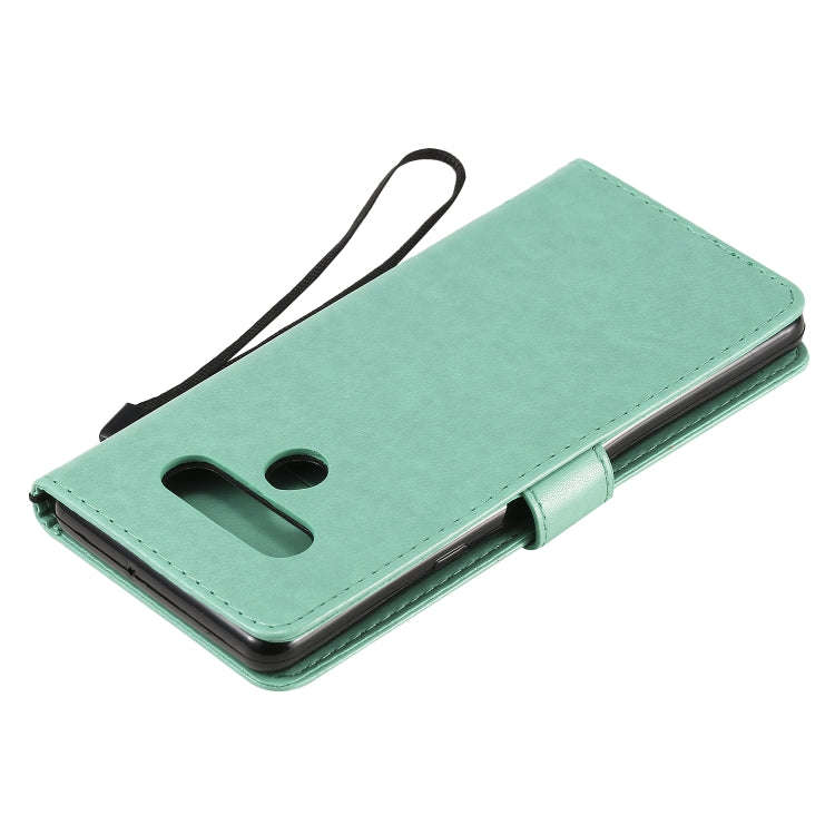 For LG Stylo 6 Tree & Cat Embossed Pattern Horizontal Flip Leather Case with Holder & Card Slots ...