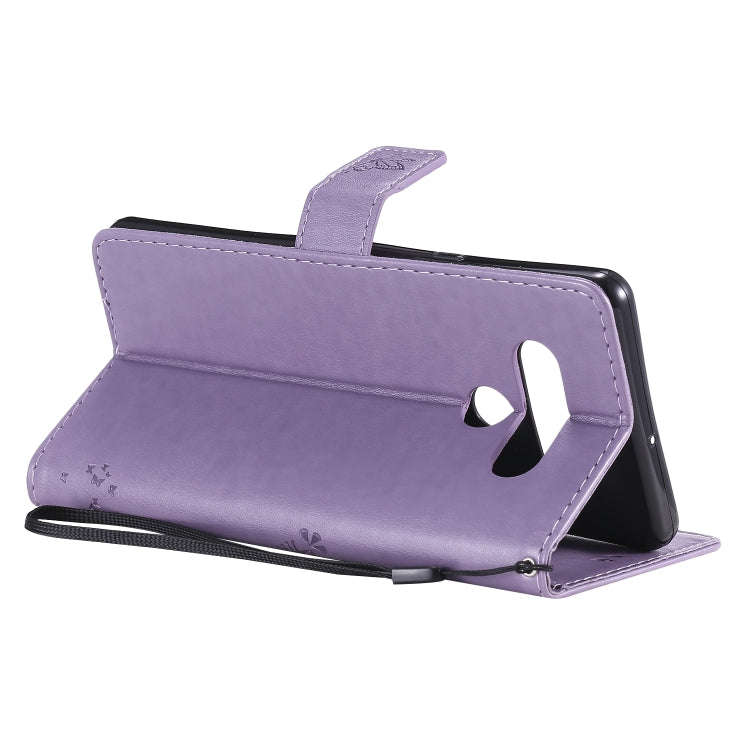 For LG Stylo 6 Tree & Cat Embossed Pattern Horizontal Flip Leather Case with Holder & Card Slots ...