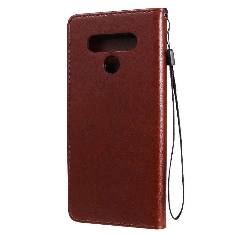 For LG Stylo 6 Tree & Cat Embossed Pattern Horizontal Flip Leather Case with Holder & Card Slots ...