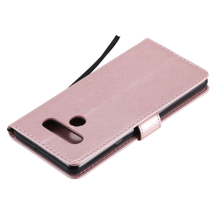 For LG Stylo 6 Tree & Cat Embossed Pattern Horizontal Flip Leather Case with Holder & Card Slots ...