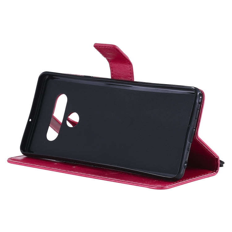 For LG Stylo 6 Tree & Cat Embossed Pattern Horizontal Flip Leather Case with Holder & Card Slots ...