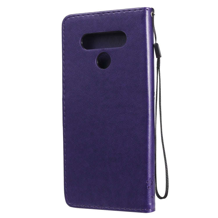 For LG Stylo 6 Tree & Cat Embossed Pattern Horizontal Flip Leather Case with Holder & Card Slots ...