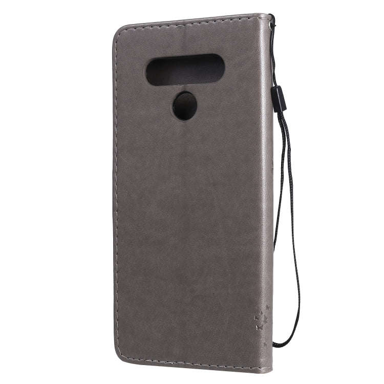 For LG Stylo 6 Tree & Cat Embossed Pattern Horizontal Flip Leather Case with Holder & Card Slots ...