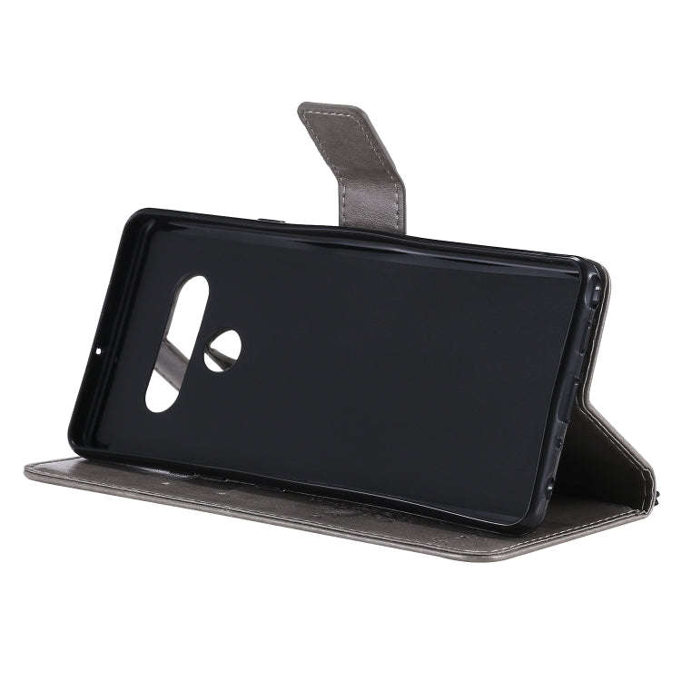 For LG Stylo 6 Tree & Cat Embossed Pattern Horizontal Flip Leather Case with Holder & Card Slots ...