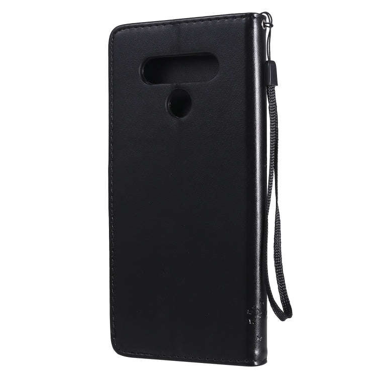 For LG Stylo 6 Tree & Cat Embossed Pattern Horizontal Flip Leather Case with Holder & Card Slots ...