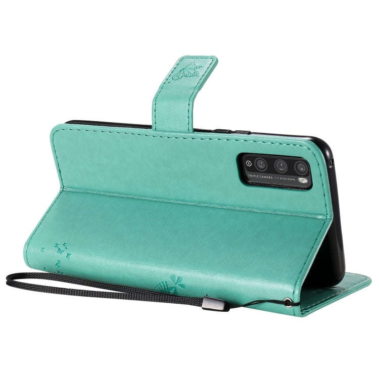 For Huawei Enjoy Z 5G Tree & Cat Embossed Pattern Horizontal Flip Leather Case with Holder & Card...