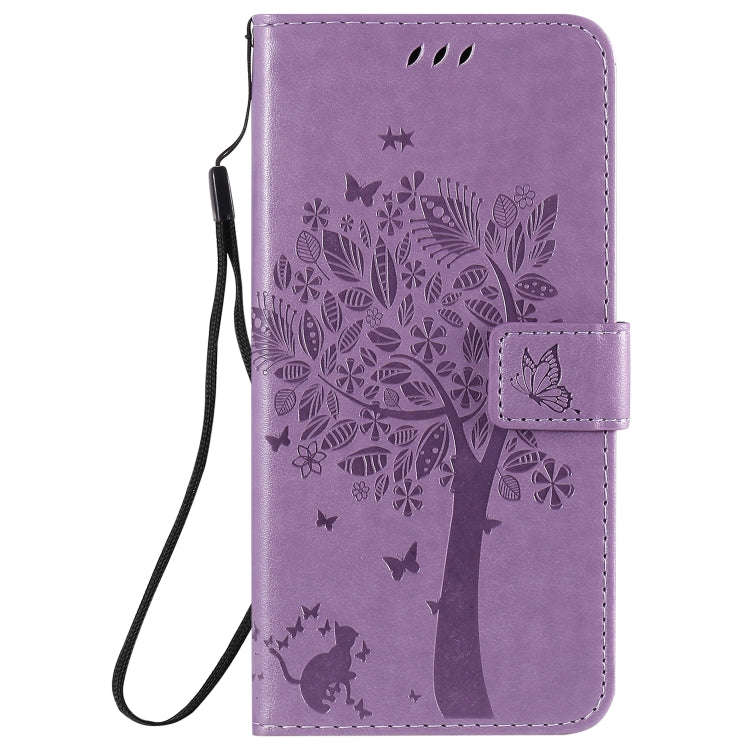 For Huawei Enjoy Z 5G Tree & Cat Embossed Pattern Horizontal Flip Leather Case with Holder & Card...
