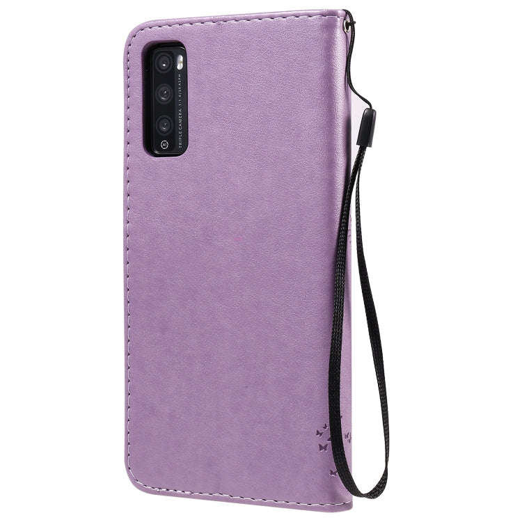 For Huawei Enjoy Z 5G Tree & Cat Embossed Pattern Horizontal Flip Leather Case with Holder & Card...