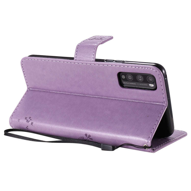 For Huawei Enjoy Z 5G Tree & Cat Embossed Pattern Horizontal Flip Leather Case with Holder & Card...