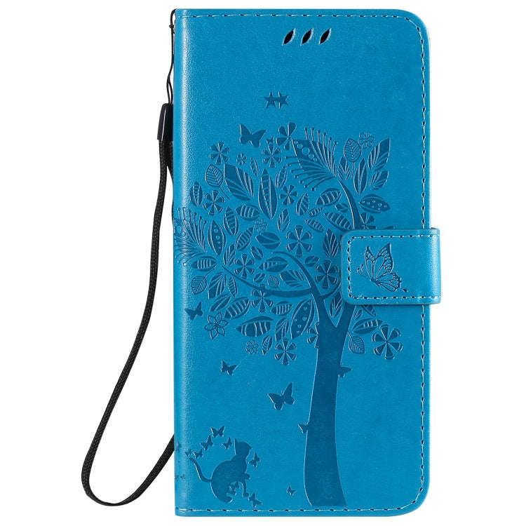 For Huawei Enjoy Z 5G Tree & Cat Embossed Pattern Horizontal Flip Leather Case with Holder & Card...