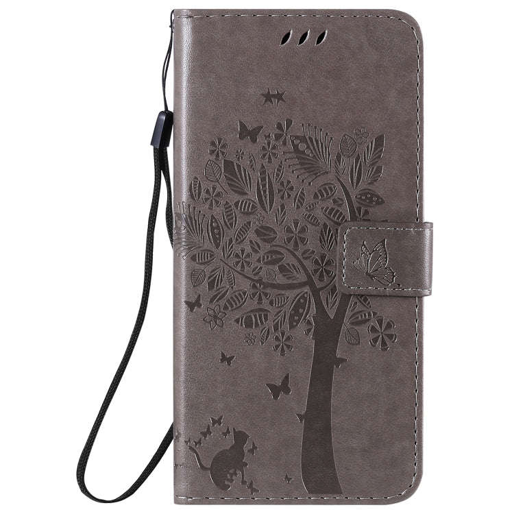 For Huawei Enjoy Z 5G Tree & Cat Embossed Pattern Horizontal Flip Leather Case with Holder & Card...