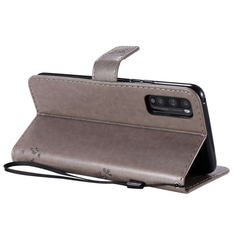 For Huawei Enjoy Z 5G Tree & Cat Embossed Pattern Horizontal Flip Leather Case with Holder & Card...