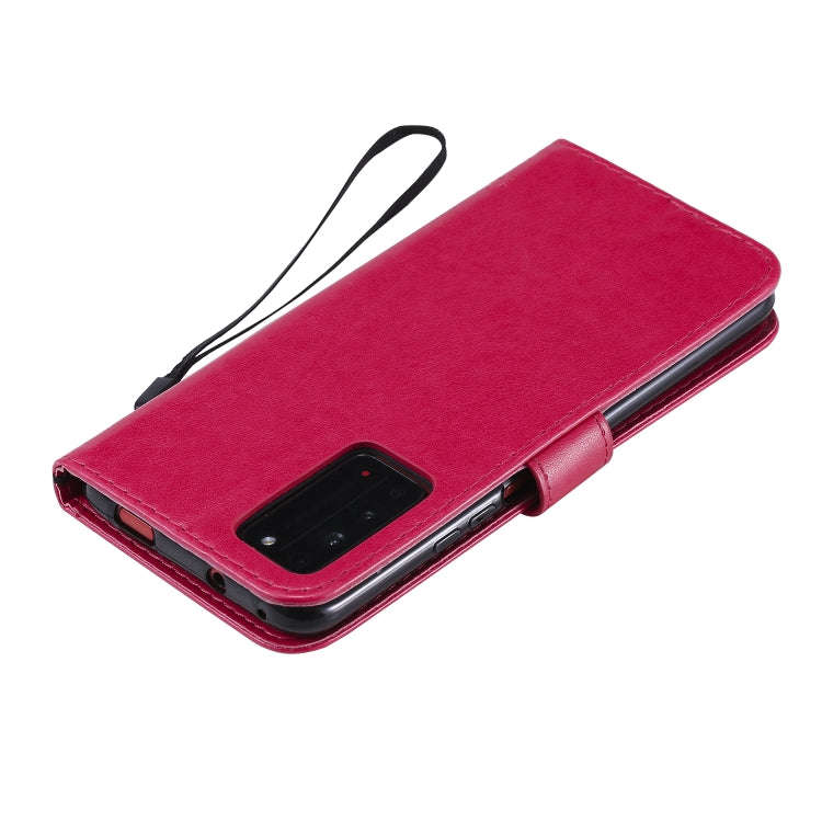 For Huawei Honor X10 5G Tree & Cat Embossed Pattern Horizontal Flip Leather Case with Holder & Ca...