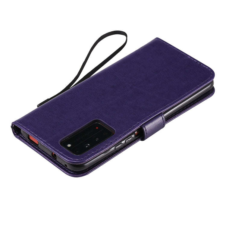 For Huawei Honor X10 5G Tree & Cat Embossed Pattern Horizontal Flip Leather Case with Holder & Ca...