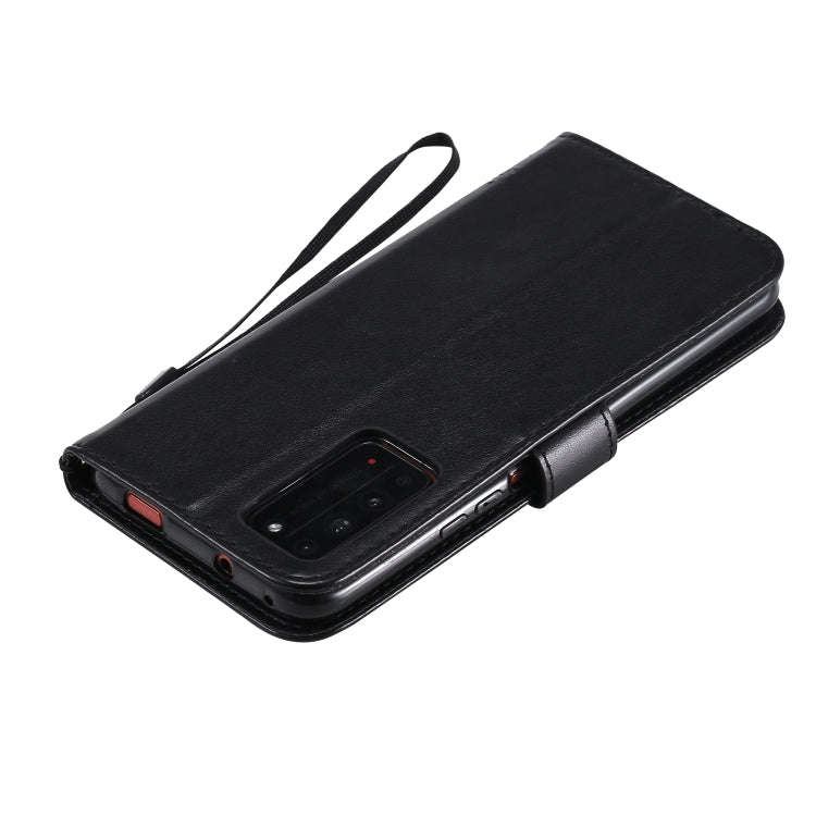 For Huawei Honor X10 5G Tree & Cat Embossed Pattern Horizontal Flip Leather Case with Holder & Ca...