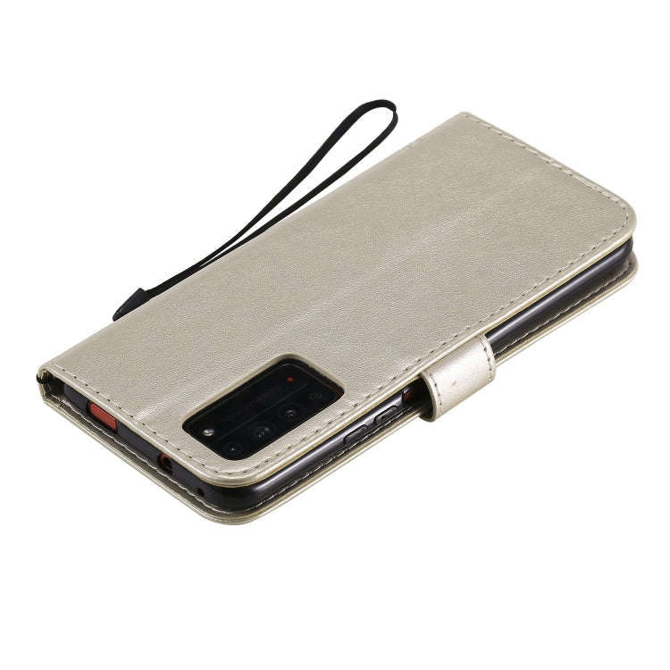 For Huawei Honor X10 5G Tree & Cat Embossed Pattern Horizontal Flip Leather Case with Holder & Ca...