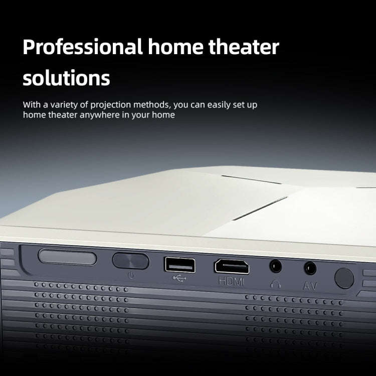 AUN A004 Pro 1920 x 1080P 9000Lumen Android 9.0 Portable LCD Projector, EU Plug(White)