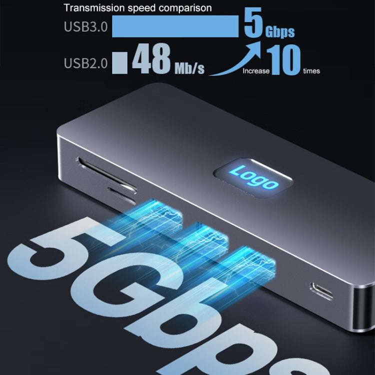 BYL-2411 11 in 1 Type-C HUB Docking Station with 3 x USB3.0, PD100W,  SD/TF, RJ45, Type-C, VGA, H...