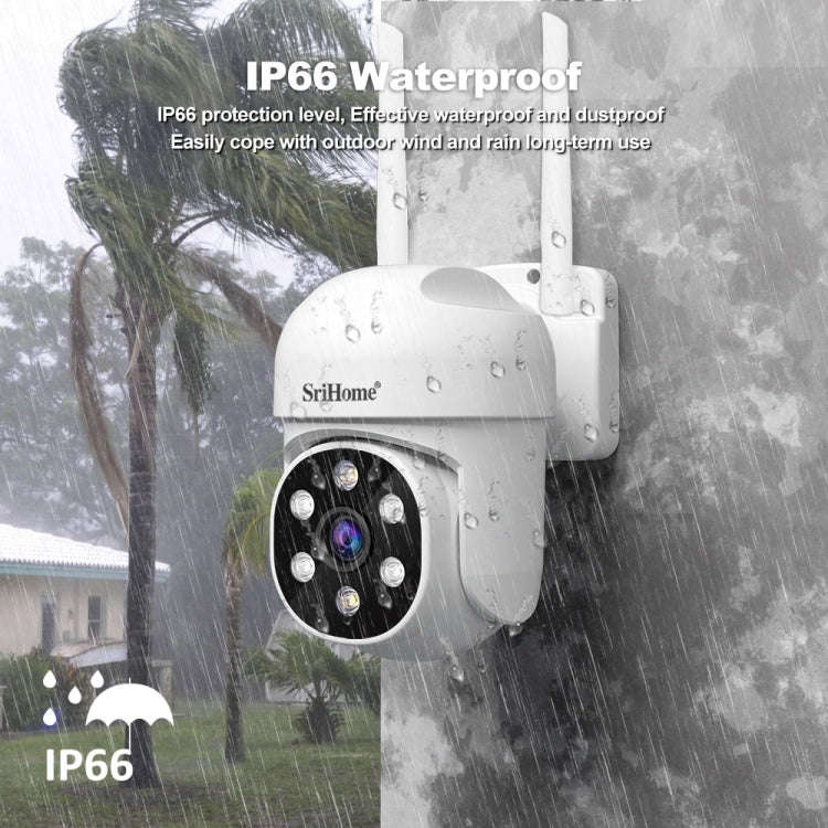 SriHome SH061 2MP AI Humanoid Tracking Infrared Night Vision Camera(UK Plug)
