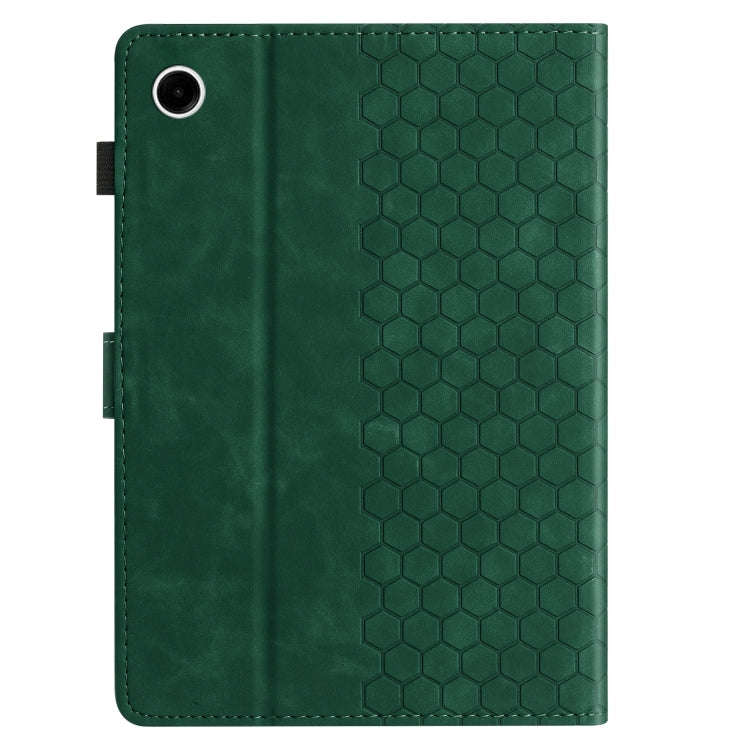 For Huawei MatePad T10 / T10S Honeycomb Embossed Leather Tablet Case(Green)
