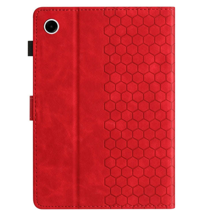 For Huawei MatePad T10 / T10S Honeycomb Embossed Leather Tablet Case(Red)