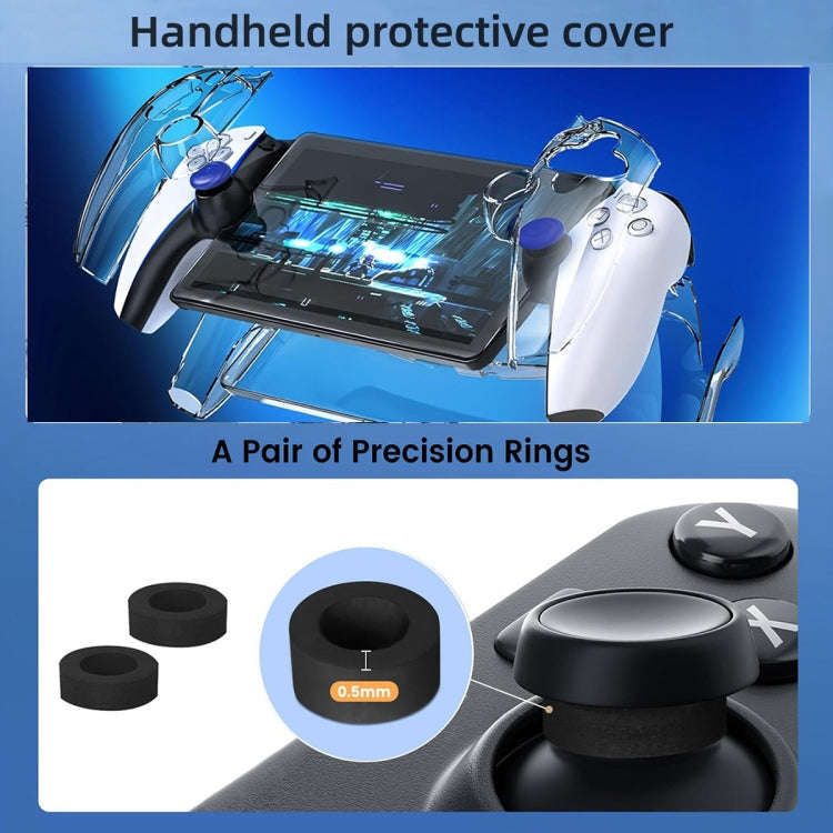For Sony PlayStation Portal Portable Game Console Storage Bag Kits(Black)