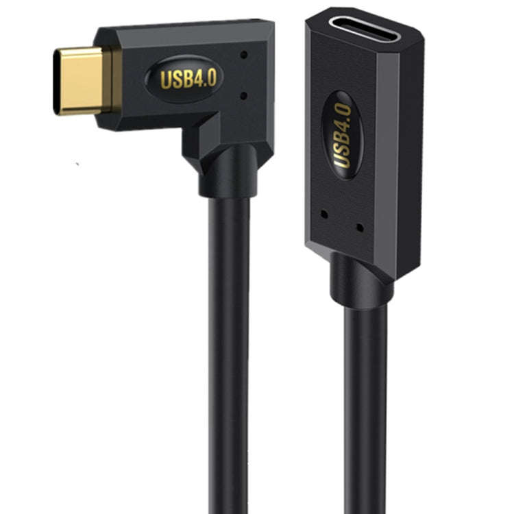 240W USB-C / Type-C Male to Female Multi-function Elbow USB 4.0 Data Extension Cable, Length:1m