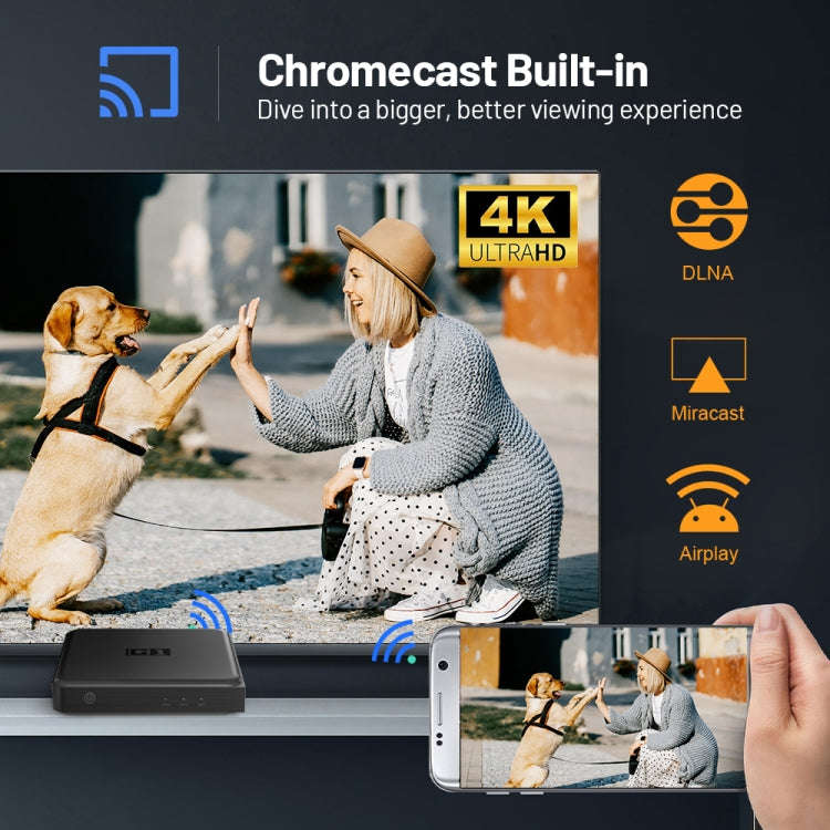 G1 Cortex-A55 Android 11 Quad-core CPU 4K HD Internet Set-top Box with Remote Control, 4GB+32GB(A...